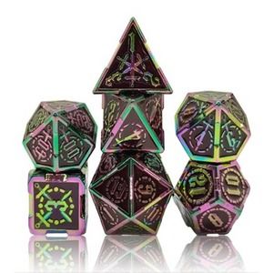 7 Piece Metal Dice Set Sword Series